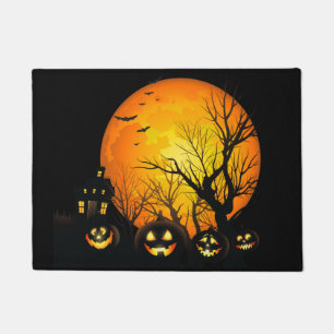 Paillasson Halloween Haunted Porte Mat Citrouille
