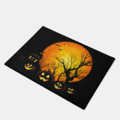 Paillasson Halloween Haunted Porte Mat Citrouille (Incliné)