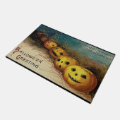 Paillasson Halloween Jack O Lanterns Bienvenue Vintage (Incliné)