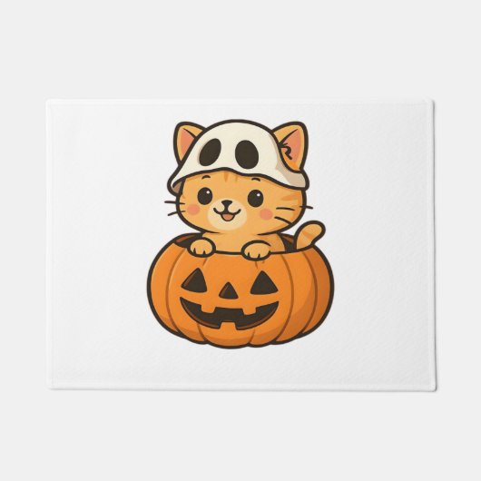 Paillasson Halloween Kitty à l'intérieur d'un T-shirt classiq (Devant)