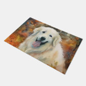 Paillasson Halloween les grandes Pyrénées avec la peur Citrou (Incliné)