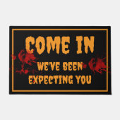 Paillasson Halloween Nous nous attendions à vous du sang (Devant)