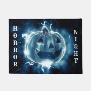 Paillasson Halloween Parti mal bleu Citrouille Horreur