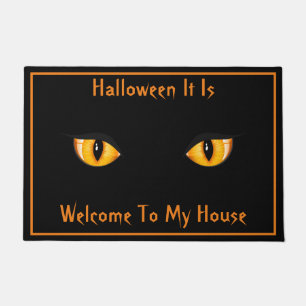 Paillasson Halloween Porte Mat Cat Yeux