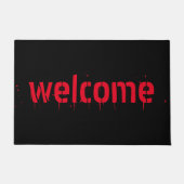 Paillasson Halloween rouge sanglante effroi Décorations de bi (Devant)