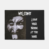 Paillasson HALLOWEEN SCARY WITCH WELCOME sign (Devant)