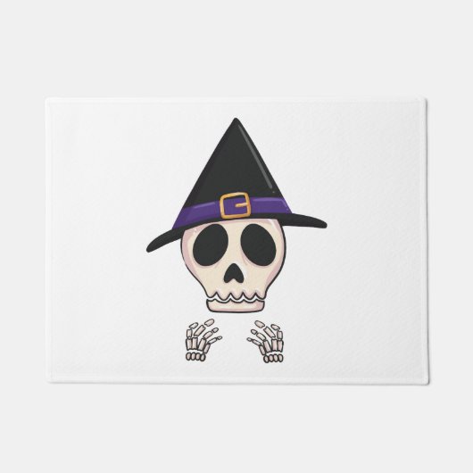 Paillasson Halloween Skeleton design, Halloween Éffrayant (Devant)