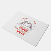 Paillasson halloween Squelette Mains Coeur, chauves-souris et (Incliné)