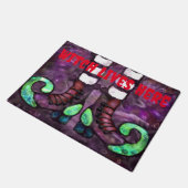 Paillasson Halloween Witch Vit Ici Bottes Whimsical (Incliné)