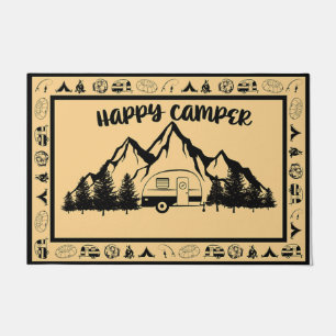 Paillasson Happy Camper Doormat, Vintage Camping Present