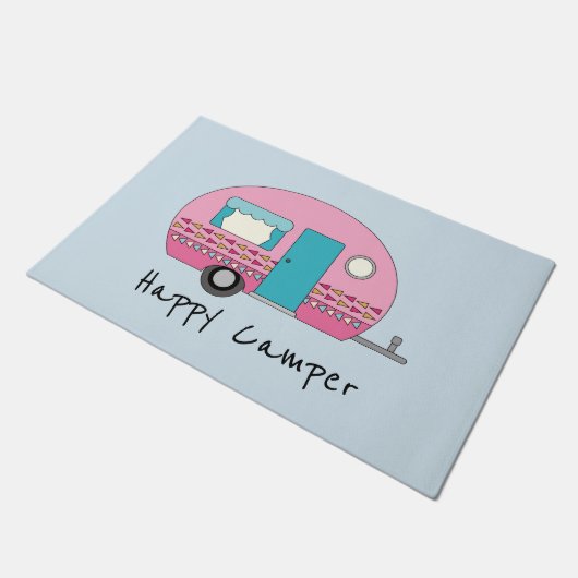 Paillasson Happy Camper Rose RV (Incliné)