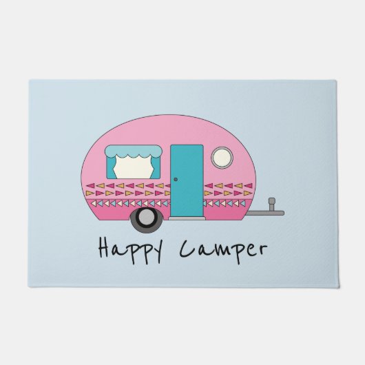 Paillasson Happy Camper Rose RV (Devant)