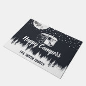 Paillasson Happy Campers Moon Forest Nom de famille (Incliné)