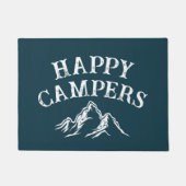 Paillasson Happy Campers Mountain Adventure Camping Turquoise (Devant)