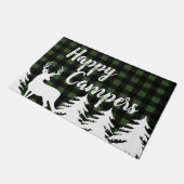 Paillasson Happy Campers Rustic Buffalo Check Plaid & Deer (Incliné)
