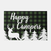 Paillasson Happy Campers Rustic Buffalo Check Plaid & Deer (Devant)