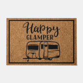 Paillasson Happy Glamper Rustic Custom Family Camping (Devant)