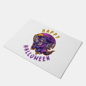 Paillasson Happy Halloween Chat sorcier Halloween (Incliné)