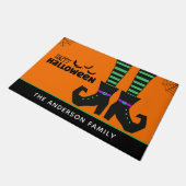 Paillasson Happy Halloween Funny Witch Feet (Incliné)