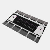 Paillasson Happy Halloween Ghost Plaid Nom du Motif Doormat (Incliné)
