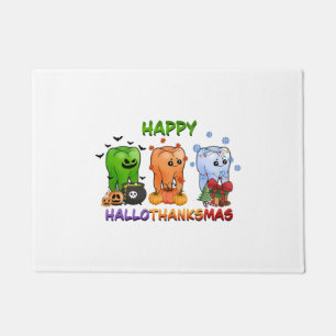Paillasson happy halloween thanksgiving noël drôle mens