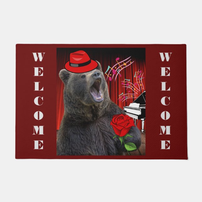 Paillasson Happy Papa Bear Welcome Mat (Devant)