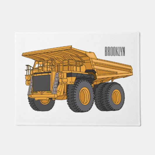Paillasson Haul truck cartoon illustration (Devant)