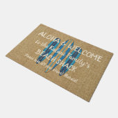 Paillasson Hawaïen de monogramme de personnaliser de signe de (Incliné)