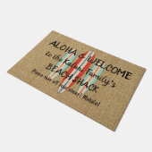 Paillasson Hawaïen de monogramme de personnaliser de signe de (Incliné)