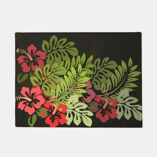 Paillasson Hawaii Aloha Flower Art Print (Devant)