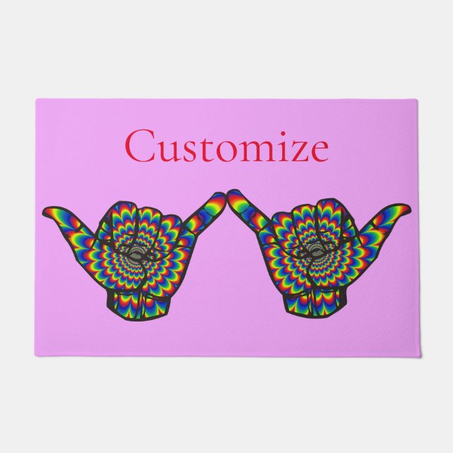 Paillasson Hawaiian Shaka Psychedelic Thunder_Cove (Devant)