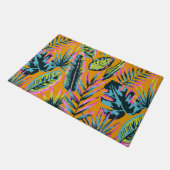 Paillasson Hawaiian Tropical Feuilles Et Plante Imprimer Moti (Incliné)