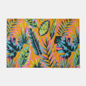 Paillasson Hawaiian Tropical Feuilles Et Plante Imprimer Moti (Devant)