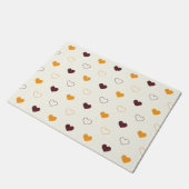 Paillasson Heart Pattern with Orange & Brown Hearts (Incliné)