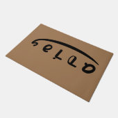 Paillasson hello adios ambigram porte bidirectionnelle (Incliné)