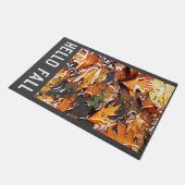 Paillasson Hello Fall Rainy Feuilles (Incliné)