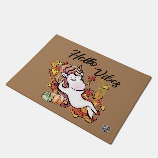 Paillasson Hello Fall Vibes Unicorn (Incliné)