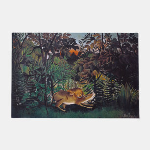 Paillasson Henri Rousseau - Le lion affamé