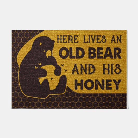 Paillasson Here Lives An Old Bear And His Honey (Devant)