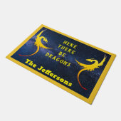 Paillasson "Here There Be Dragons" sur Starry Sky (Incliné)