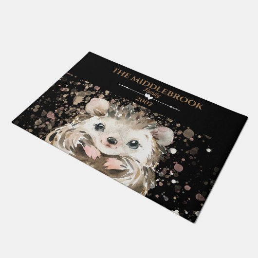 Paillasson Hérisson bébé mignon (Incliné)