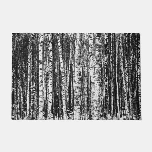Paillasson Hêtre, blanc et gris charbon / gris (Devant)