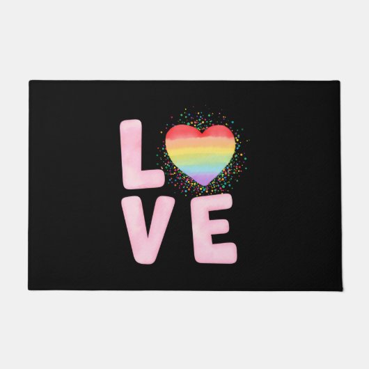 Paillasson Heureuse Sainte-Valentin 2023 Idée pour elle (Devant)