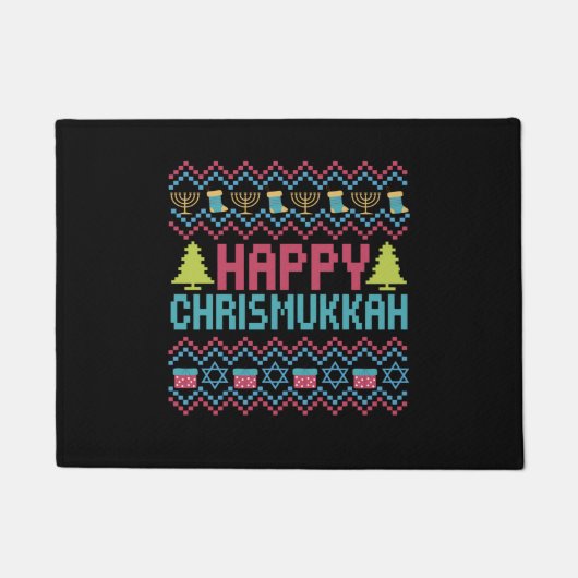 Paillasson Heureux Chrismukkah Drôle Juif laid Sweater Cadeau (Devant)