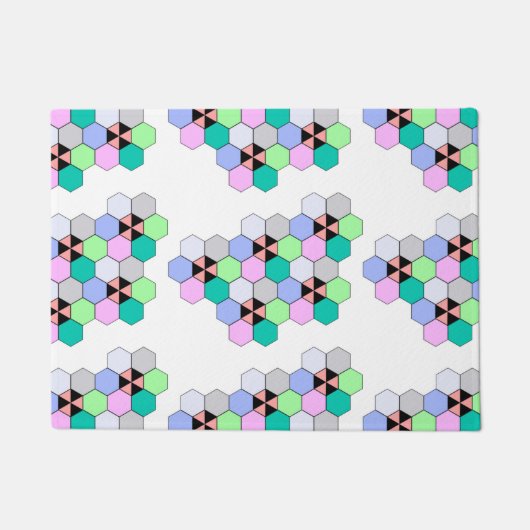 PAILLASSON HEXAGON COLORÉ (Devant)