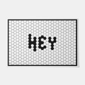 Paillasson Hey Classic noir et blanc Hex Tile Design (Devant)