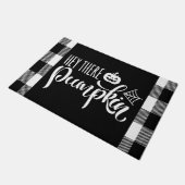 Paillasson Hey Là Citrouille Halloween Buffalo Plaid (Incliné)
