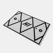 Paillasson Hi tendance Faux Carrelage noir et blanc (Incliné)