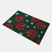 Paillasson Hibiscus floral tropical Snowflakes Noël | (Incliné)