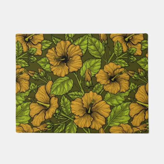 Paillasson hibiscus jaune (Devant)